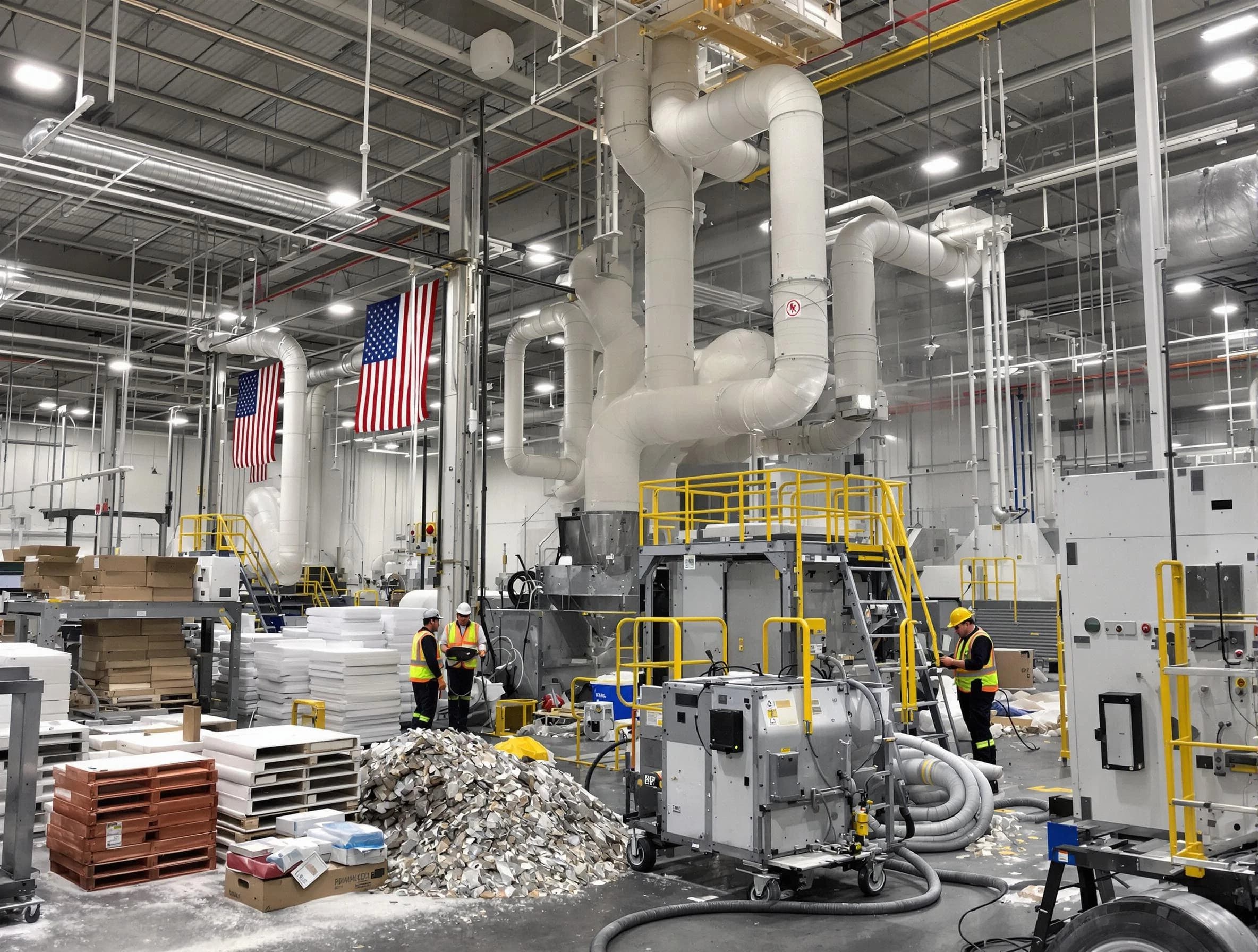 Temecula Air Duct Cleaning team performing large-scale industrial duct cleaning at a commercial facility in Temecula